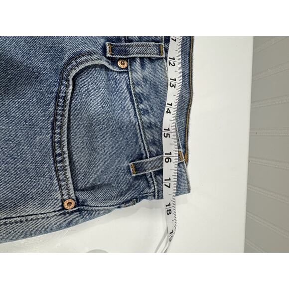 Vintage Levi's Jean Shorts Mens 36 Blue Denim 505 Orange Tab 90s Grunge Distress - Picture 8 of 13